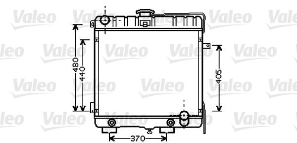VALEO 733432 Engine radiator Copper, 536 x 467 x 40 mm, without coolant regulator