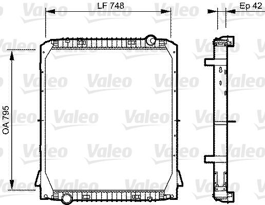 VALEO 733487 Kühler, Motorkühlung für IVECO EuroTrakker LKW in Original Qualität