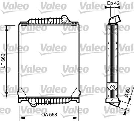 VALEO 733495 Kühler, Motorkühlung für VOLVO FL LKW in Original Qualität