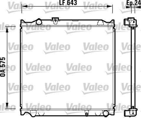 VALEO Aluminium, 575 x 638 x 26 mm, without coolant regulator, Brazed cooling fins Radiator 734205 buy