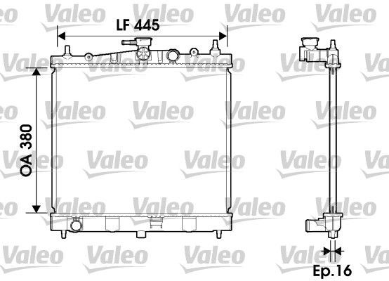 VALEO 734246 Engine radiator RENAULT Clio III Hatchback (BR0/1, CR0/1) 1.2 16V (BR02, BR0J, BR11, CR02, CR0J, CR11) 75 hp Petrol 2008