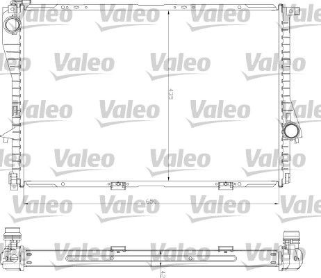 VALEO 734277 Engine radiator Aluminium, 650 x 438 x 34 mm, Mechanically jointed cooling fins