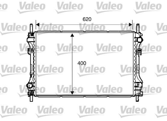 VALEO Aluminium, 620 x 388 x 26 mm, Brazed cooling fins Radiator 734293 buy