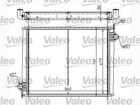 VALEO Aluminium, 679 x 860 x 42 mm, Brazed cooling fins Radiator 734294 buy