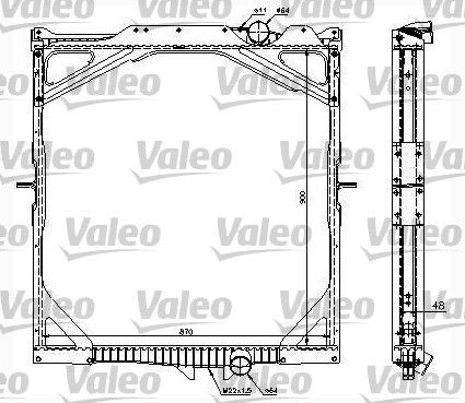VALEO 734298 Kühler, Motorkühlung für VOLVO FH 16 LKW in Original Qualität