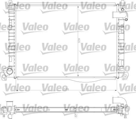 VALEO 734327 Engine radiator Aluminium, 578 x 399 x 26 mm, Brazed cooling fins
