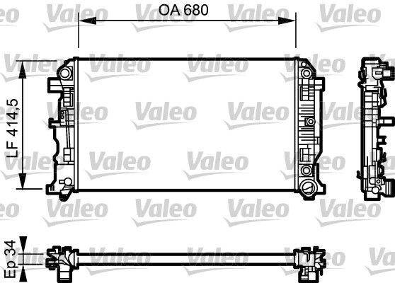 Mercedes M-Class Engine radiator 1098616 VALEO 734929 online buy