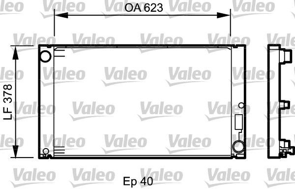 VALEO Aluminium, 623 x 378 x 40 mm, Brazed cooling fins Radiator 735034 buy