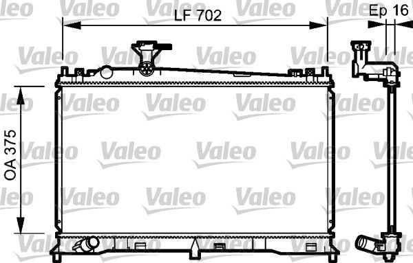 VALEO 735053 Engine radiator LF17-15-200