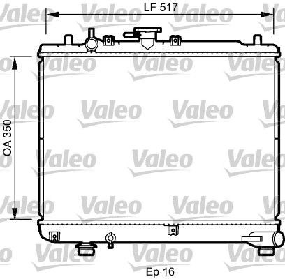 VALEO Aluminium, 350 x 526 x 16 mm, without coolant regulator, Brazed cooling fins Radiator 735076 buy
