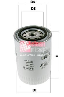 CLEAN FILTER DA990 Coolant Filter 9N 3719