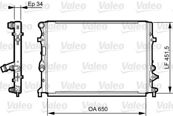 Great value for money - VALEO Engine radiator 735280