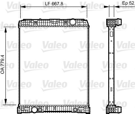 VALEO 735304 Kühler, Motorkühlung für MERCEDES-BENZ AXOR 2 LKW in Original Qualität