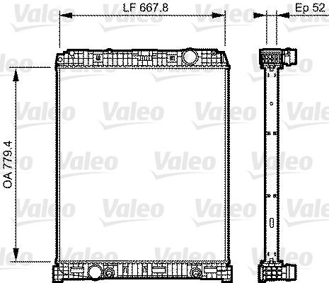 VALEO 735305 Kühler, Motorkühlung für MERCEDES-BENZ AXOR LKW in Original Qualität