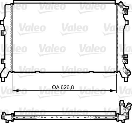 VALEO Aluminium, 406 x 626 x 18 mm Radiator 735375 buy