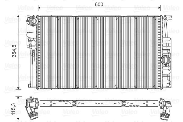 VALEO Radiator, engine cooling 735454