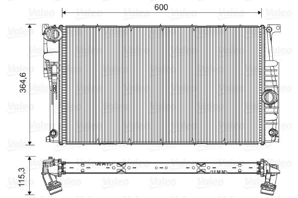 VALEO 735455 Engine radiator 17117188807