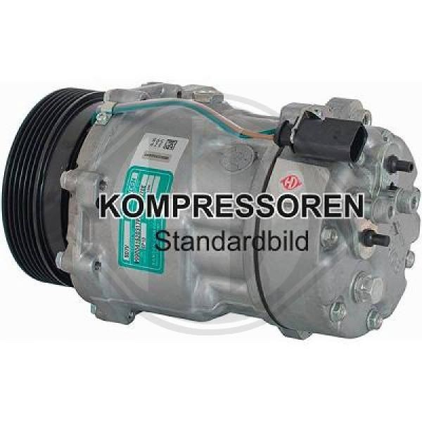 DIEDERICHS DCK1688 Air conditioning compressor PXE14, 12V, R 134a, Climate
