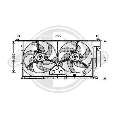 DIEDERICHS DCL1010 Fan, radiator 1308P3