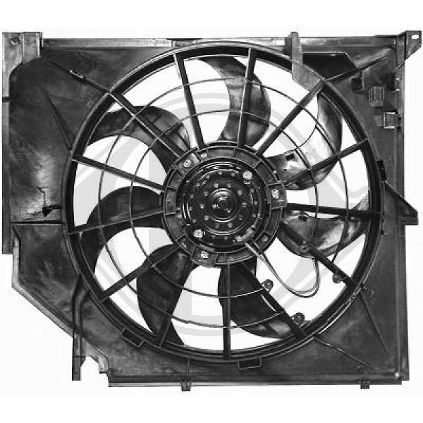 DIEDERICHS DCL1044 Fan, radiator with radiator fan shroud, with electric motor, Climate