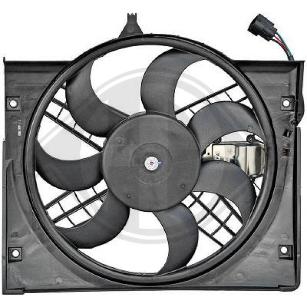 DIEDERICHS DCL1045 Fan, radiator D1: 420 mm, 12V, with radiator fan shroud, Climate