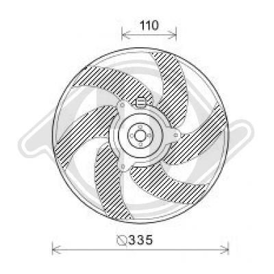 DIEDERICHS DCL1050 Fan, radiator 1308P4