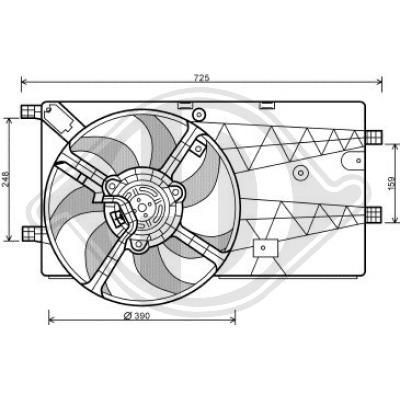 DIEDERICHS DCL1100 Fan, radiator 1253.Q9