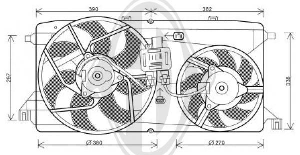 DIEDERICHS DCL1132 Fan, radiator 6C11 8C607 BC