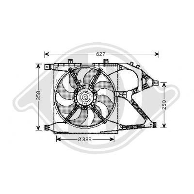 DIEDERICHS DCL1158 Fan, radiator 1341352