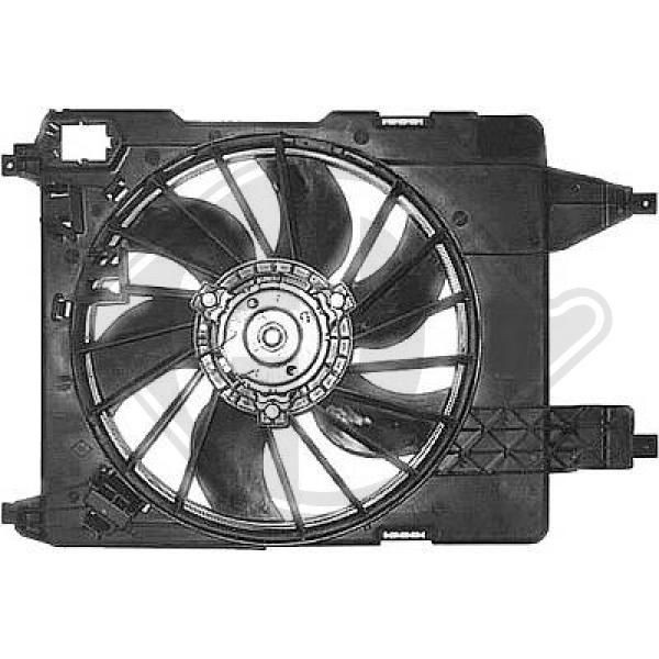 DIEDERICHS DCL1177 Fan, radiator Ø: 380 mm, with radiator fan shroud, with electric motor, Climate