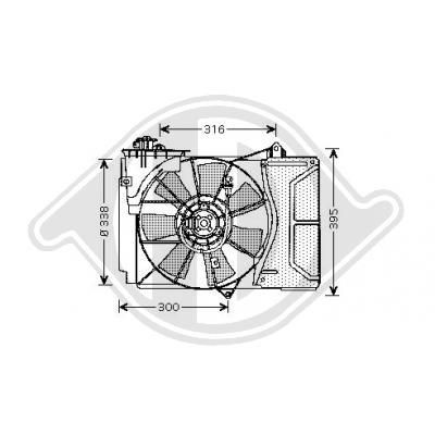 DIEDERICHS DCL1204 Fan, radiator 1671123060