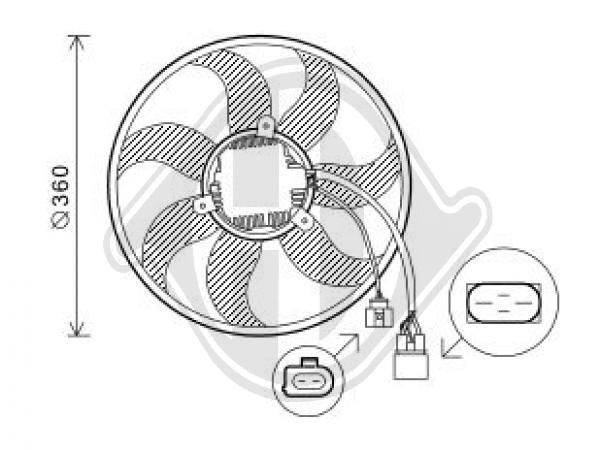 Great value for money - DIEDERICHS Fan, radiator DCL1230