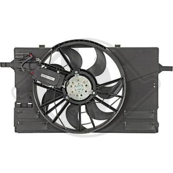 DCL1233 DIEDERICHS Cooling fan SUZUKI D1: 415 mm, 12V, 350W, with radiator fan shroud, with control unit, Climate