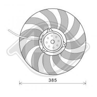 DIEDERICHS DCL1235 Fan, radiator 4F0 959 455