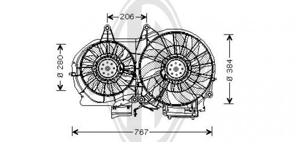 Audi A4 Air conditioner fan 11006204 DIEDERICHS DCL1237 online buy