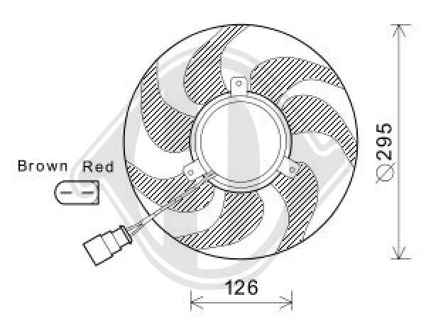 Volkswagen TRANSPORTER Radiator cooling fan 11006210 DIEDERICHS DCL1243 online buy