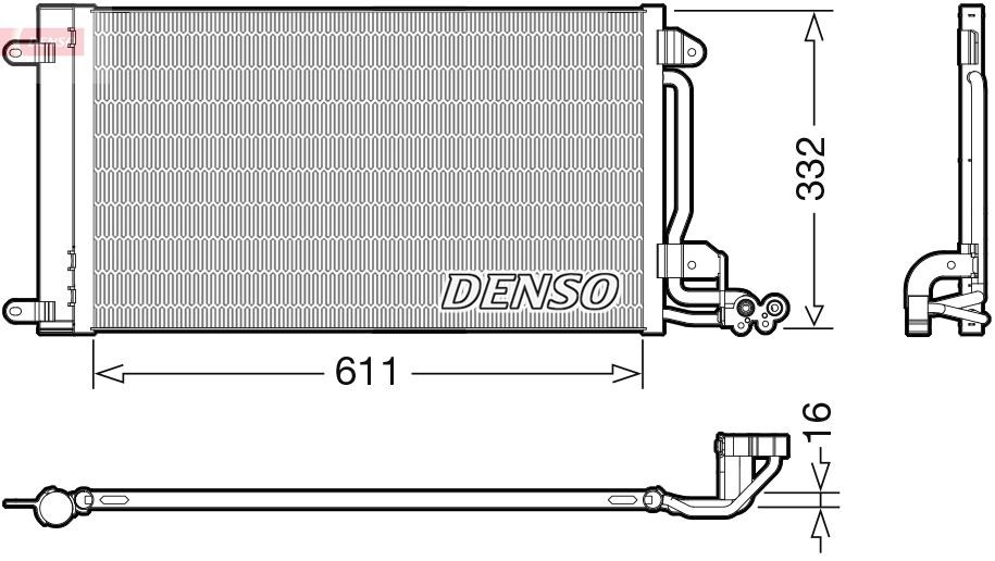 DENSO DCN02034 Air conditioning condenser with dryer, R 134a