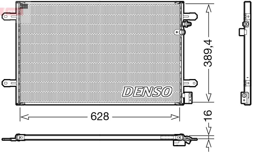 DENSO DCN02037 Air conditioning condenser 4F0.260.401E