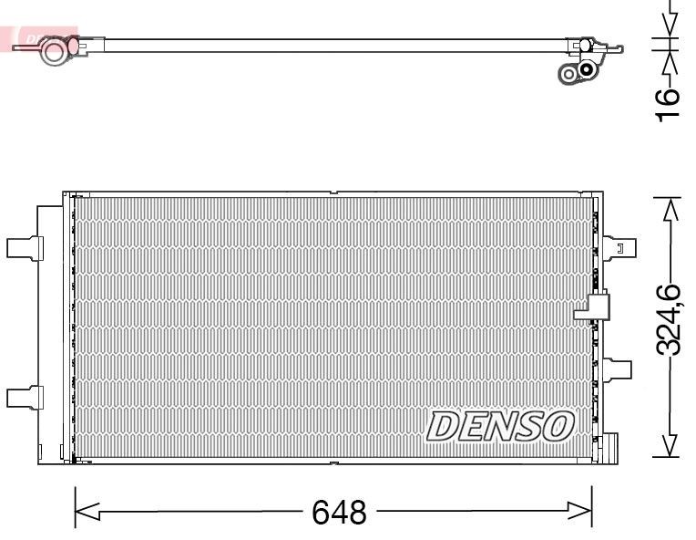 DENSO DCN02044 PORSCHE Air condenser in original quality