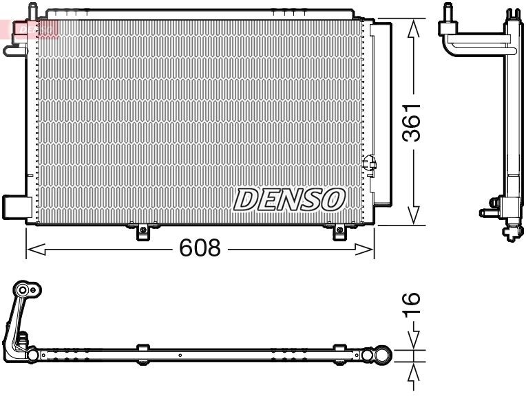 DENSO DCN10041 Air conditioning condenser 1526277