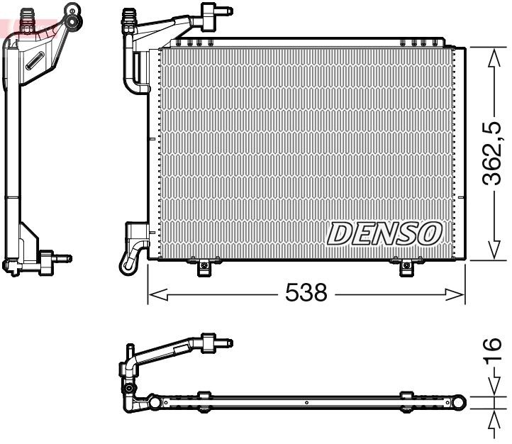 DENSO DCN10042 Air conditioning condenser C1B1-19710-BC