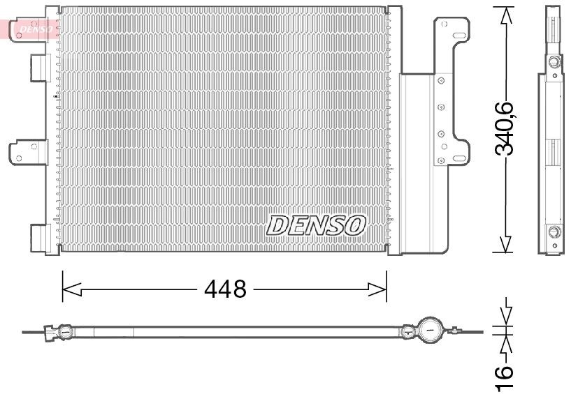 DENSO DCN12102 Air conditioning condenser with dryer, R 134a