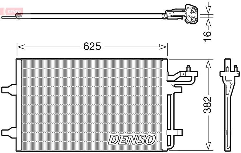 DENSO without dryer, R 134a Refrigerant: R 134a Condenser, air conditioning DCN33009 buy