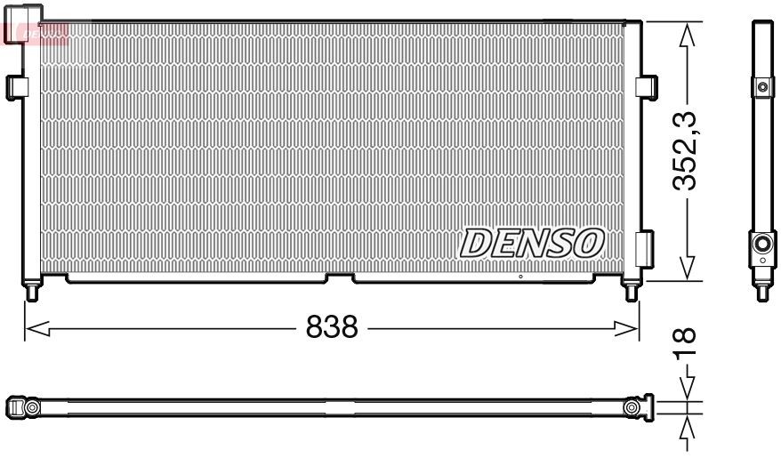 DENSO DCN99052 Air conditioning condenser 2 108 630 0