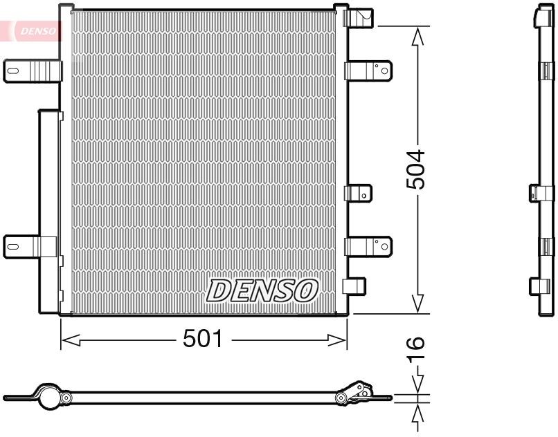 DENSO with dryer, R 134a Refrigerant: R 134a Condenser, air conditioning DCN99054 buy