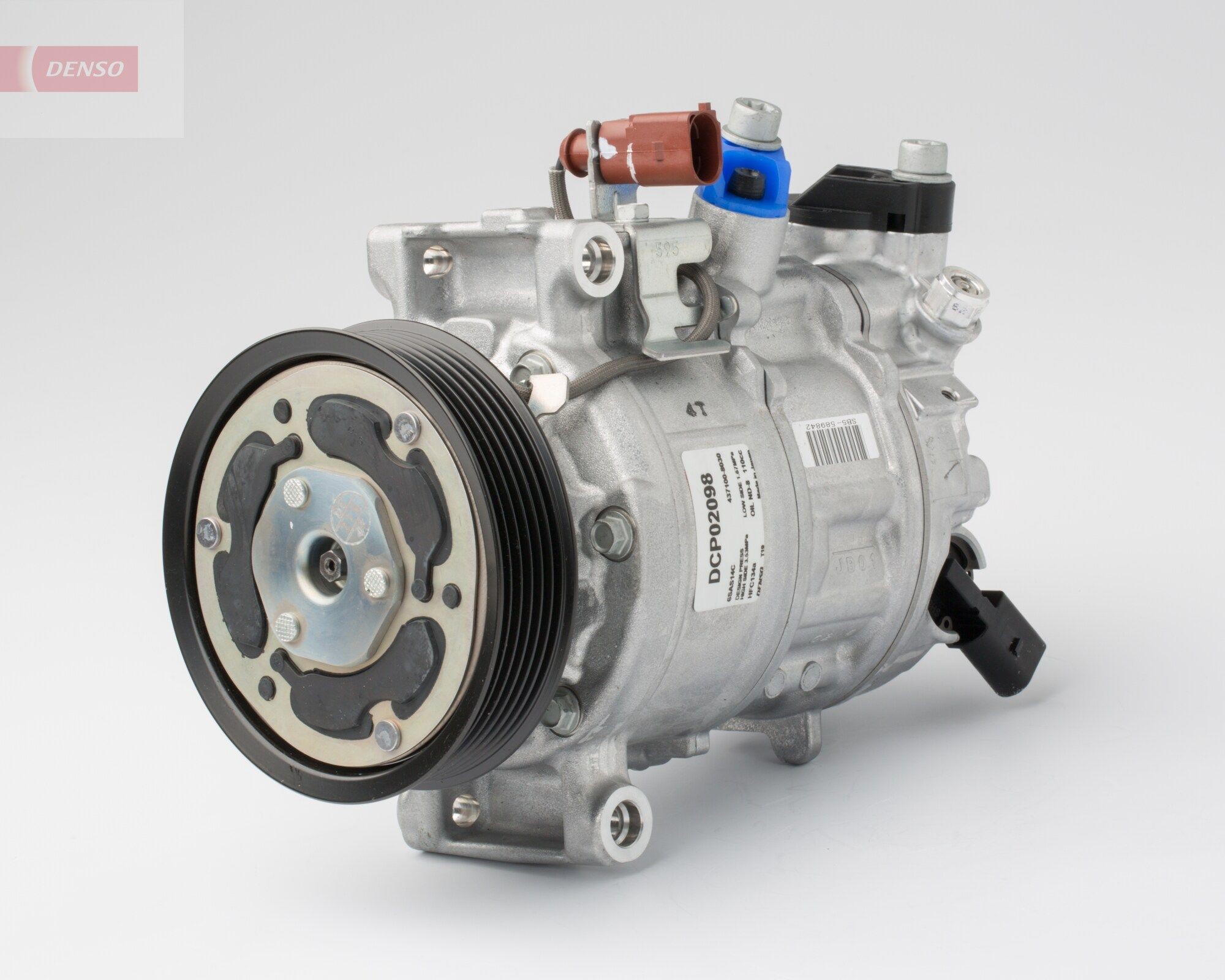 DCP17169 Compressor, air conditioning DCP17169 DENSO 6SBU16C, 12V, PAG 46, R 134a, with magnetic clutch