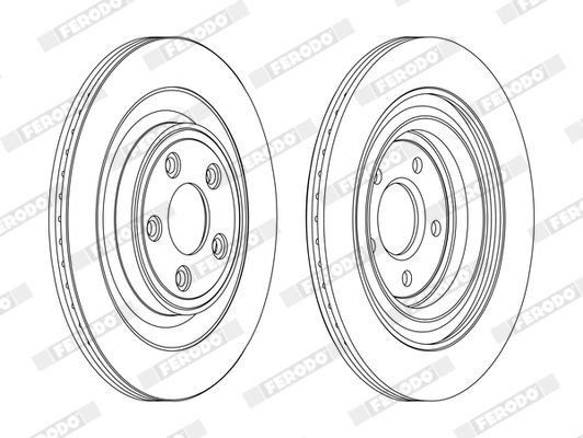 Jaguar X-TYPE Brake discs and rotors 11011942 FERODO DDF1703C online buy