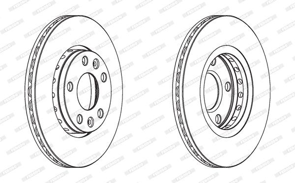 FERODO Brake discs and rotors rear and front RENAULT Zoe (BFM_) new DDF1728C