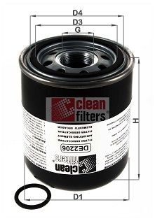 CLEAN FILTER DE2206 Air Dryer Cartridge, compressed-air system 2081 360