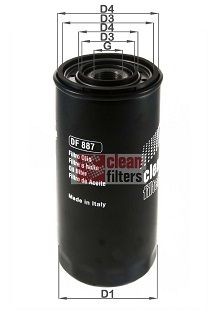 Original CLEAN FILTER Oil filter DF 887 for FIAT 900